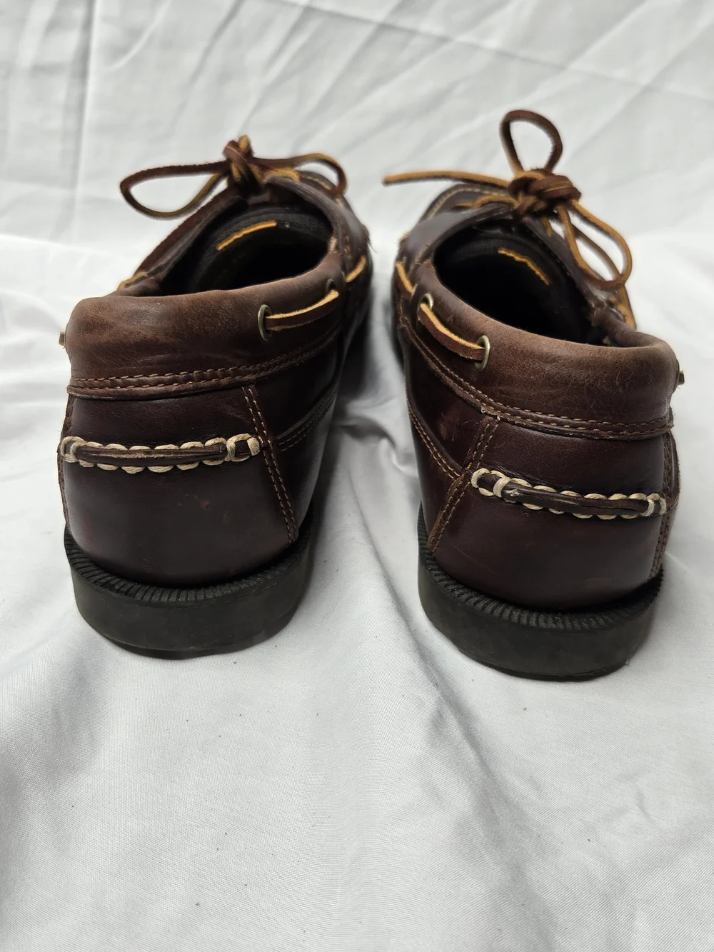 Timberland 3-Eye Lug Handsewn Boat Shoes Brown Leather Men's 11.5M 40521
